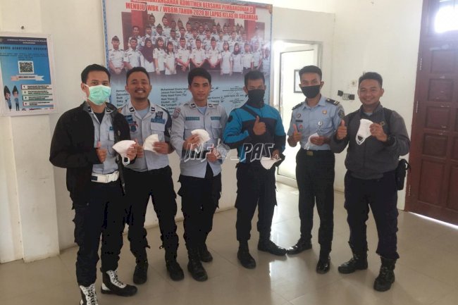 Lapas Sukamara Terima Masker Dari Dinkes Sukamara 