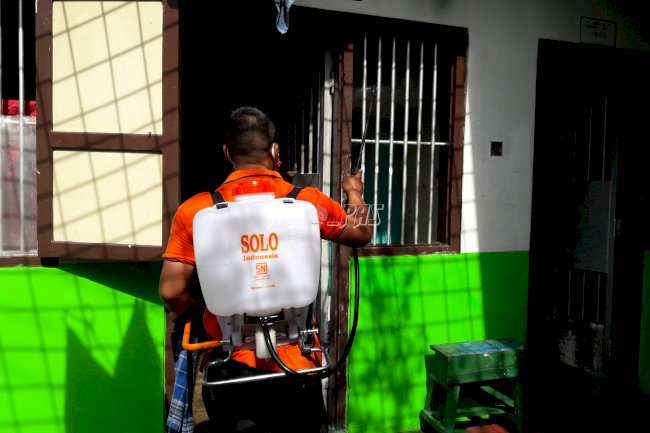 Blok WBP & Kantor Lapas Palangka Raya Kembali Disemprot Disinfektan