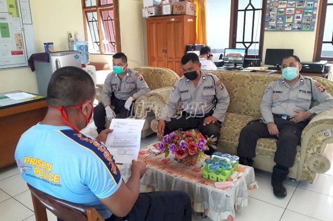 Kunjungan Satbinmas Koordinasikan Kamtib di Lapas Palangka Raya