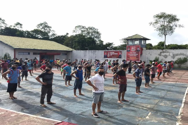 Petugas & WBP Rutan Buntok Terus Diingatkan tentang Protokol Kesehatan