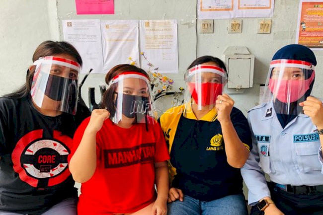 WBP Lapas Muara Teweh & Lapas Sukamara Buat Face Shield