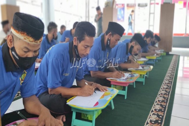 Gandeng Kemenag Lebak, Lapas Rangkasbitung Gelar Pelatihan Kaligrafi