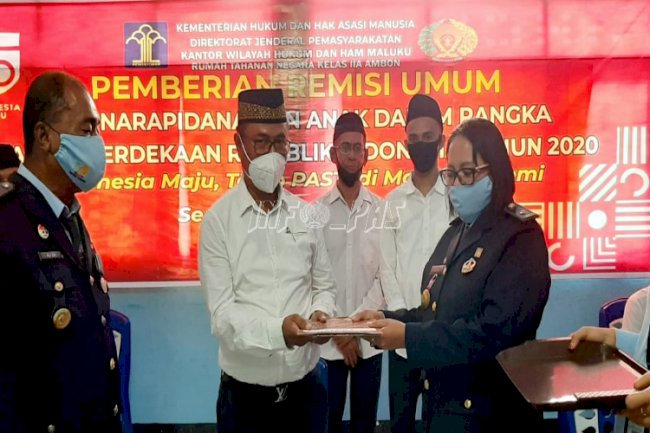 72 Narapidana Rutan Ambon Terima Remisi Umum
