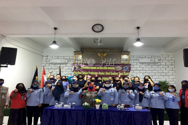 WBP LPP Jakarta Belajar Menyablon Masker & Buat Hand Sanitizer