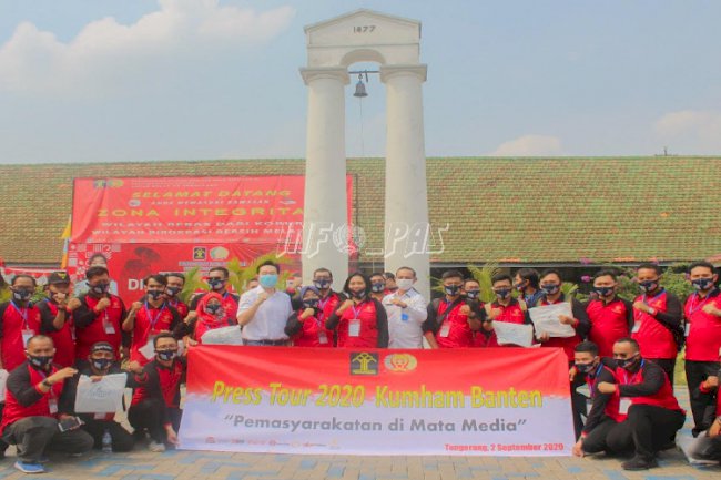 Press Tour Kanwil Banten Sambangi Lapas Kelas IIA Tangerang