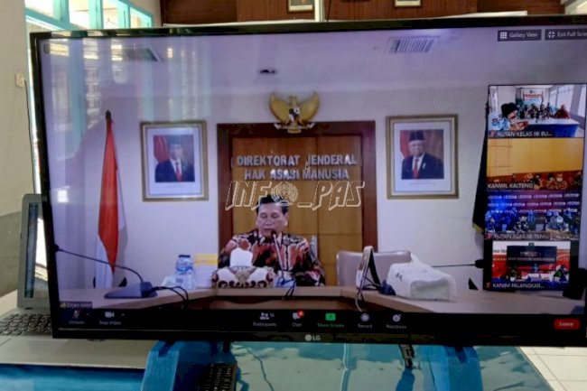 Tim Yankomas Rutan Buntok Ikuti Pengukuhan Pos Yankomas Jajaran Kanwil Kalteng