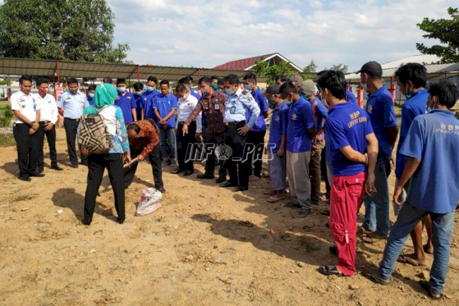 30 WBP Lapas Way Kanan Diberikan Pelatihan Tanam Jagung dan Kacang