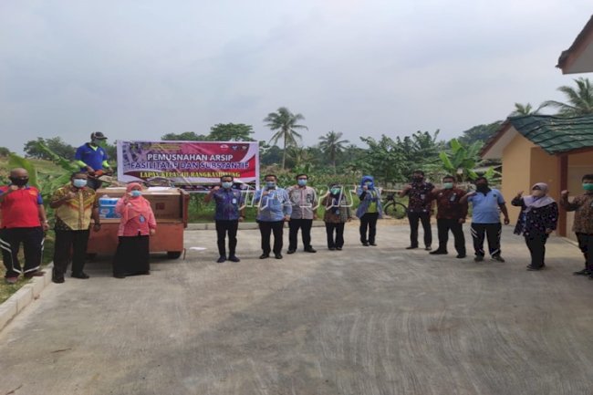 Lapas Rangkasbitung Lakukan Pemusnahan Arsip 