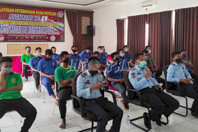 WBP Lapas Rangkasbitung Dapat Pelatihan Peternakan Ayam Petelur