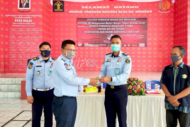 HDKD 2020, Rutan Manado Gelar Edukasi dan Sosialisasi 3M