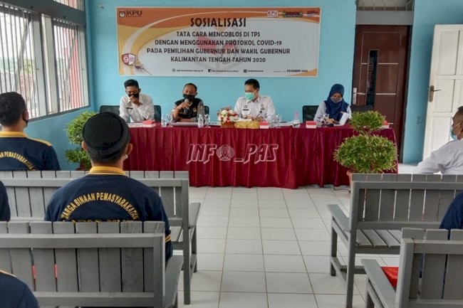 Jelang Pemilu Serentak, WBP Lapas Muara Teweh Ikuti Sosialisasi Pencoblosan