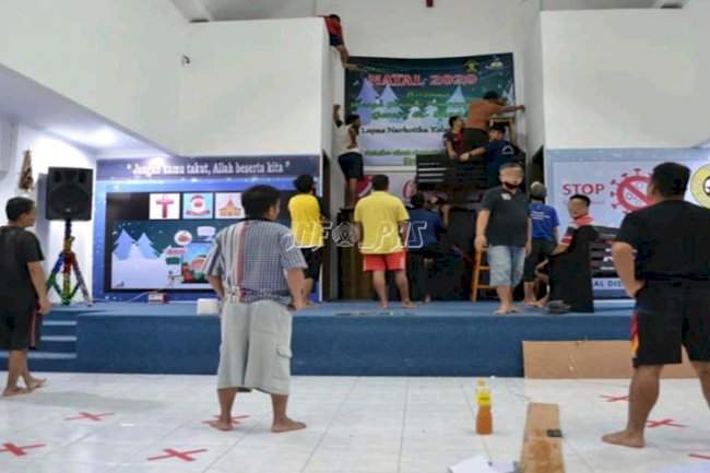 Sambut Natal, WBP Perindah Gereja El-Shaddai LPN Jakarta