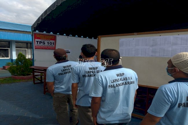 WBP Lapas Palangka Raya Gunakan Hak Pilihnya dalam Pilkada Serentak 