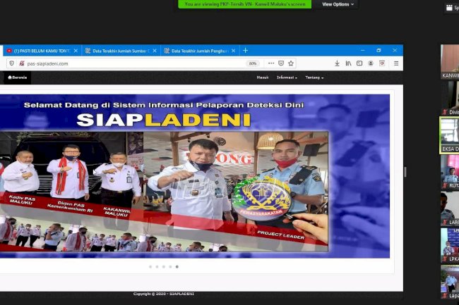 Gandeng Dit. Kamtib, Divpas Maluku Gelar Webinar Instrumen Deteksi Dini