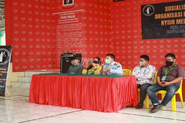 Rutan Manado Fasilitasi Sosialisasi Bantuan Hukum OBH Nyiur Melambai Indah