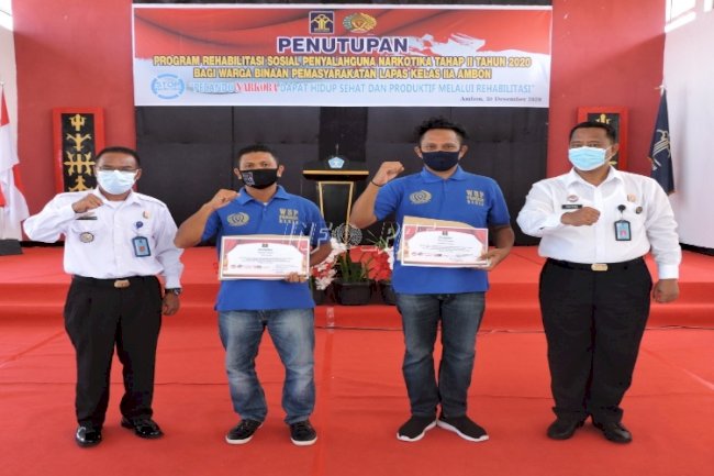 Lapas Ambon Tutup Program Rehabilitasi Sosial Narkotika Tahap II