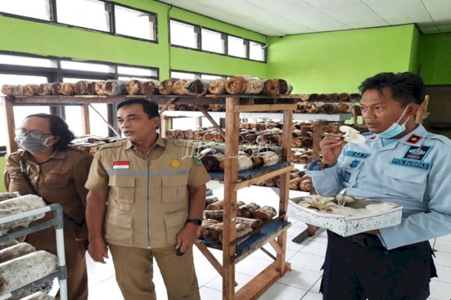 Budidaya Jamur di Rutan Kuala Kapuas Gandeng Dinas Pertanian