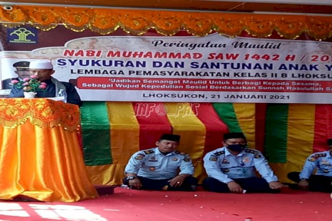 Selamat dari Musibah Banjir, Lapas Lhoksukon Santuni Anak Yatim