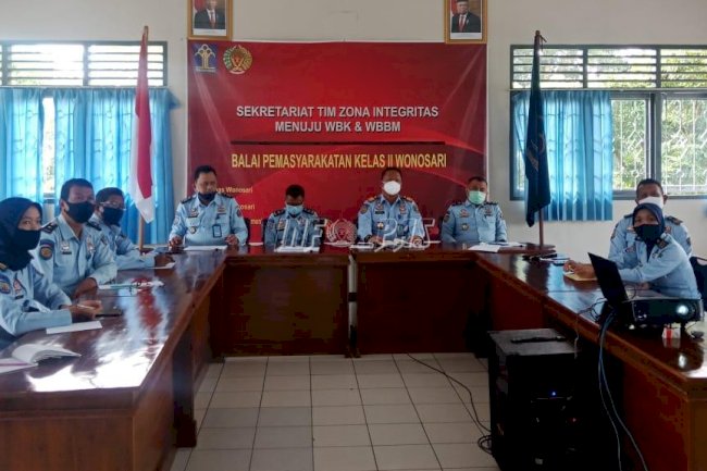 Bapas Wonosari Ikuti Penguatan WBK/WBBM Kanwil Kemenkumham DIY