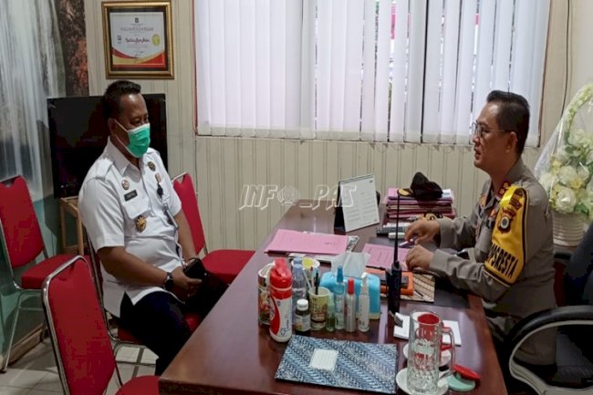 Sambangi Wakapolresta, Kalapas Ambon Bahas Pengeluaran Narapidana Asimilasi