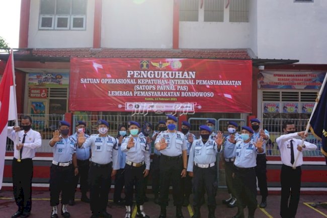 Kukuhkan Tim Satops Patnal, Ini Pesan Kalapas Bondowoso