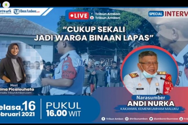 Live di Tribun Ambon, Kakanwil & Kadivpas Maluku Luruskan Stigma Penjara