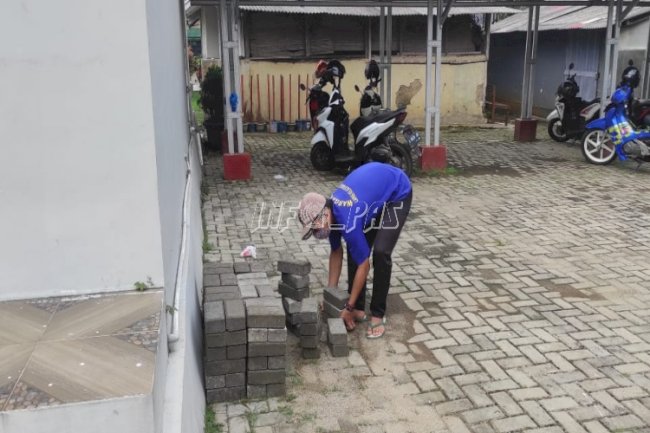 Rutan Pandeglang Kembali Gunakan Paving Blok Karya WBP Lapas Rangkasbitung