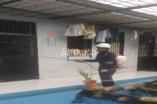 Cegah Penyebaran COVID-19, Rutan Ambon Disemprot Disinfektan