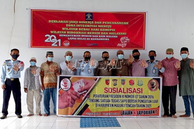 Lapas Banda Neira Dukung Satgas Sapu Bersih Pungli