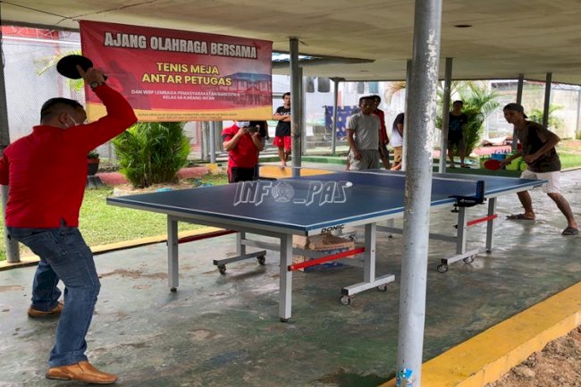 Kalapas Narkotika Karang Intan Buka Kompetisi Tenis Meja Petugas & WBP