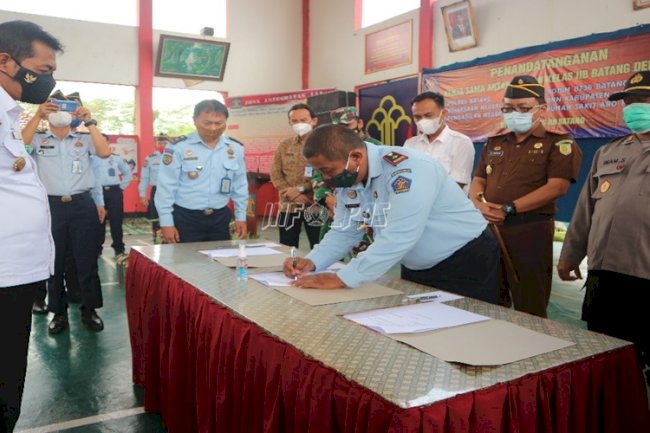 Disaksikan Wakil Bupati, Karutan Batang Teken PKS dengan APH Batang