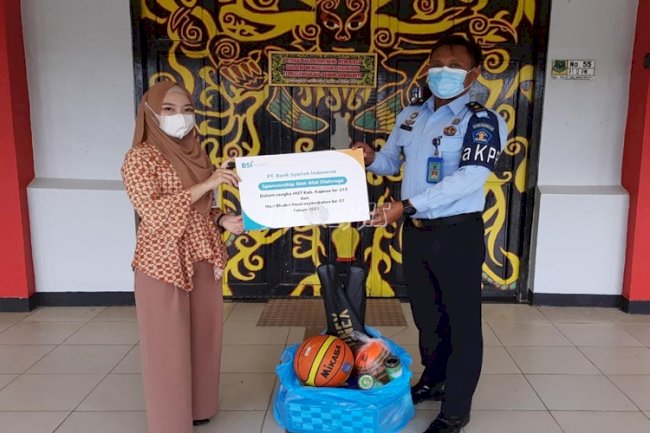 Dukung PON, Rutan Kuala Kapuas Terima Alat Olahraga dari BSI Kapuas