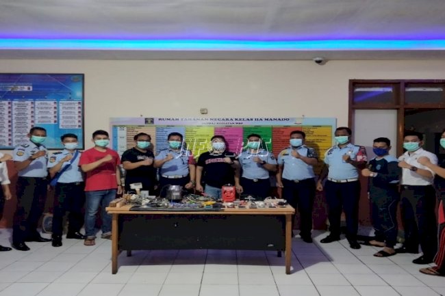 Jaga Stabilitas Kamtib, Satops Patnal Rutan Manado Geledah Blok WBP