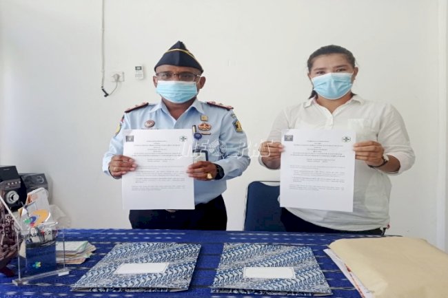 Pastikan Kesehatan WBP, Lapas Saumlaki Teken PKS dengan Puskesmas Saumlaki