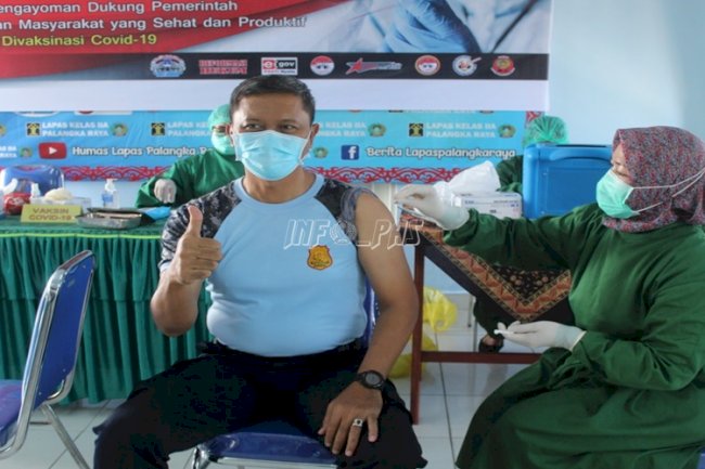 Lapas Palangka Raya Dukung Pemerintah Sehatkan Masyarakat dengan Vaksinasi