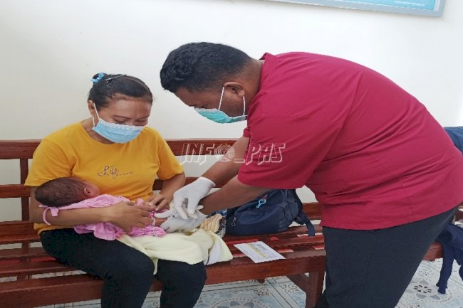Bayi WBP Lapas Saumlaki Dapat Layanan Imunisasi