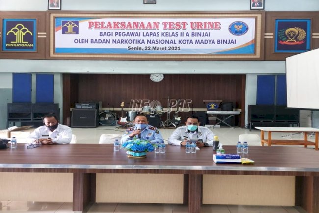Jalani Tes Urine, Petugas Lapas Binjai Negatif Narkoba