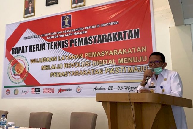 Di Rakernispas Maluku, Sesditjenpas Paparkan Isu Strategis Pemasyarakatan 2021