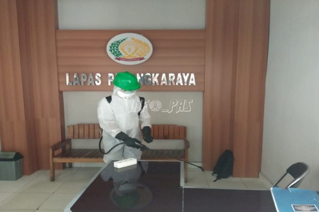 Fokus Cegah COVID-19, Lapas Palangka Raya Kembali Didisinfeksi