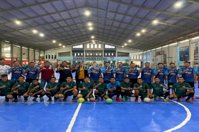 Rutan Kuala Kapuas Beradu Futsal dengan Rutan Marabahan