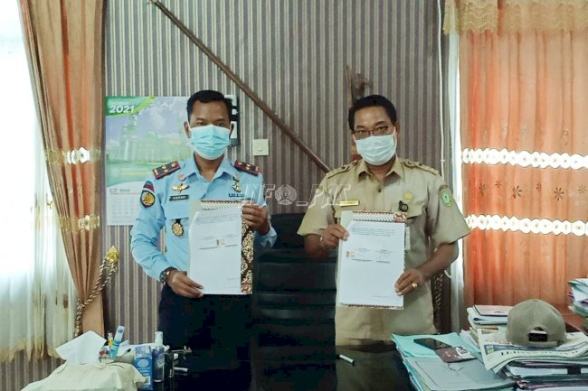 Lapas Sampit - Dinas Perikanan Teken PKS Pelatihan Budidaya Ikan Tawar
