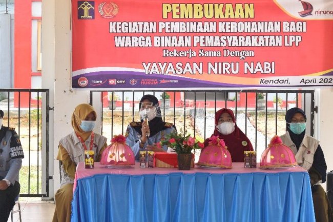 Bersama Yayasan Niru Nabi, LPP Kendari Berikan Pembinaan Kerohanian Bagi WBP