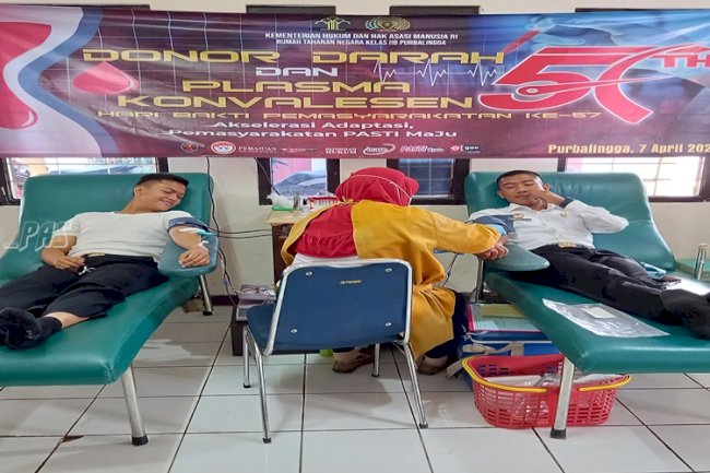 Semarakkan HBP, Jajaran Pemasyarakatan Donorkan Darah