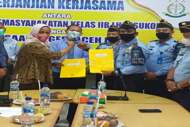 Lapas Lhoksukon Sepakati MoU dengan Kejari Aceh Utara