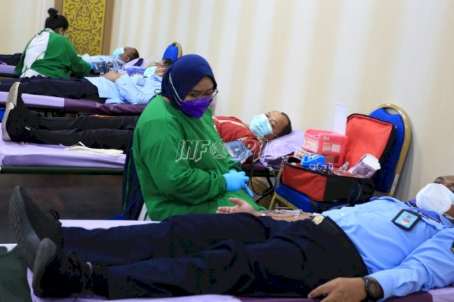 Peduli Sesama, Ditjenpas Sumbang 75 Kantong Darah