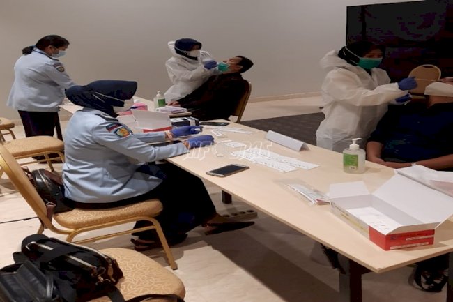 Tim Medis Lapas Padang Lakukan Rapid Antigen pada Peserta Diskusi Publik Ditjen AHU