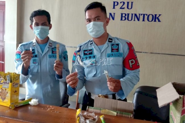 Petugas P2U Rutan Buntok Gagalkan Penyelundupan Narkoba