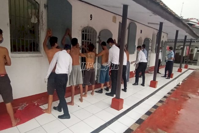 Ciptakan Kekhidmatan Ramadan, Lapas Rangkasbitung Sidak Kamar WBP