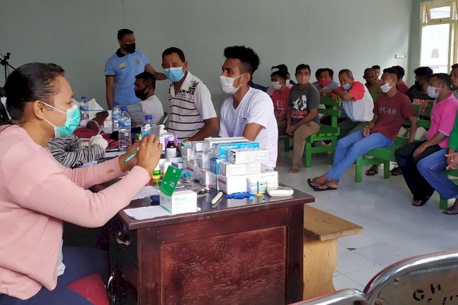 Petugas dan WBP Lapas Saumlaki Rutin Ikuti Posbindu PTM