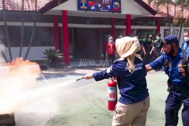 Rupbasan Bandung Gelar Pelatihan Keterampilan Penanggulangan Kebakaran